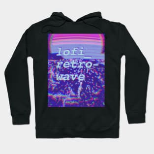 lofi_retrowave night city logo Hoodie